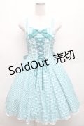 metamorphose / Sugarサーキュラージャンパースカート(ギンガム)  ミントブルー S-26-03-12-051-ME-OP-AS-ZS