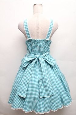 画像2: metamorphose / Sugarサーキュラージャンパースカート(ギンガム)  ミントブルー S-26-03-12-051-ME-OP-AS-ZS