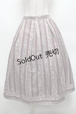 画像1: axes femme / オーナメント縦柄スカート  ワイン S-26-03-12-053-AX-BL-AS-ZS