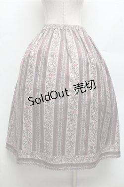 画像2: axes femme / オーナメント縦柄スカート  ワイン S-26-03-12-053-AX-BL-AS-ZS