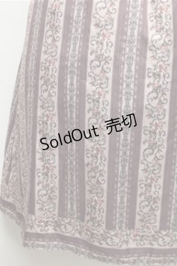 画像3: axes femme / オーナメント縦柄スカート  ワイン S-26-03-12-053-AX-BL-AS-ZS