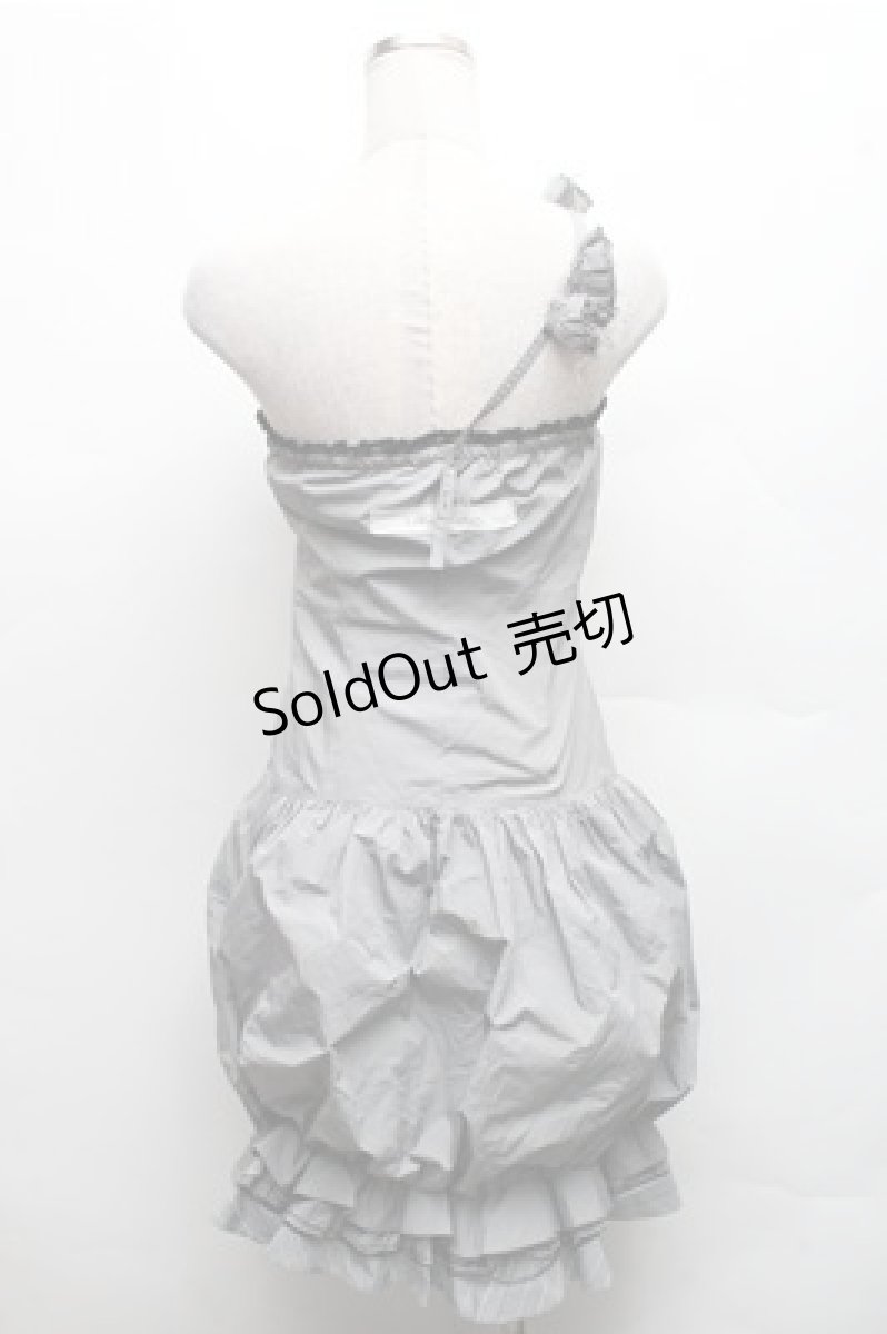 画像2: alice auaa / コサージュ付きバルーンワンピース 3 グレー S-26-03-12-054-AA-OP-AS-ZS (2)