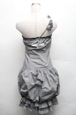 画像2: alice auaa / コサージュ付きバルーンワンピース 3 グレー S-26-03-12-054-AA-OP-AS-ZS (2)