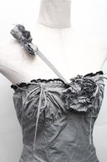 画像3: alice auaa / コサージュ付きバルーンワンピース 3 グレー S-26-03-12-054-AA-OP-AS-ZS (3)