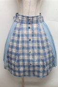 axes femme POETIQUE / チェックスカート  サックス S-26-03-12-056-AX-SK-AS-ZS