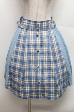 画像1: axes femme POETIQUE / チェックスカート  サックス S-26-03-12-056-AX-SK-AS-ZS