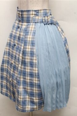 画像3: axes femme POETIQUE / チェックスカート  サックス S-26-03-12-056-AX-SK-AS-ZS