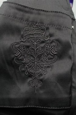 画像3: Rozen Kavalier / 刺繍サテンパンツ  黒 S-26-03-12-060-OO-PA-AS-ZS