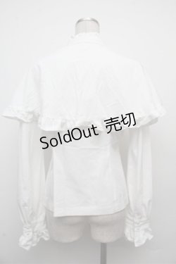 画像2: Sheglit / Beatrixケープブラウス  白 S-26-03-12-009-EL-BL-AS-ZS