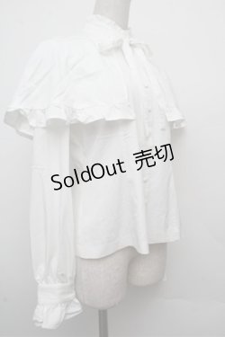 画像3: Sheglit / Beatrixケープブラウス  白 S-26-03-12-009-EL-BL-AS-ZS