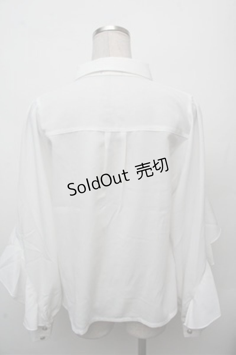 画像2: NIBBLE POISON / 後ろ編み上げブラウス  白 S-26-03-12-012-0-BL-AS-ZS (2)