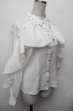 画像3: NIBBLE POISON / 後ろ編み上げブラウス  白 S-26-03-12-012-0-BL-AS-ZS (3)