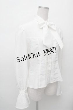画像3: ATELIER BOZ / スタンドカラーブラウス  白 S-26-03-12-013-EL-BL-AS-ZS