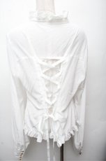 画像2: metamorphose / スタンドカラービショップスリーブブラウス 2 白 S-26-03-12-014-ME-BL-HR-ZS (2)