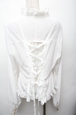 画像2: metamorphose / スタンドカラービショップスリーブブラウス 2 白 S-26-03-12-014-ME-BL-HR-ZS