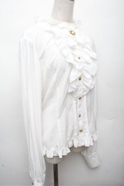 画像3: metamorphose / スタンドカラービショップスリーブブラウス 2 白 S-26-03-12-014-ME-BL-HR-ZS