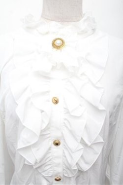 画像4: metamorphose / スタンドカラービショップスリーブブラウス 2 白 S-26-03-12-014-ME-BL-HR-ZS