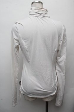 画像2: Ozz oneste / ギャザーハイネックカットソー  白 S-26-03-12-016-OO-TO-AS-ZS