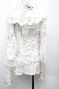 画像2: VII / プリントフード付きカーディガン  白 S-26-03-12-017-HN-TO-HR-ZS