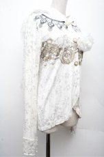 画像3: VII / プリントフード付きカーディガン  白 S-26-03-12-017-HN-TO-HR-ZS (3)