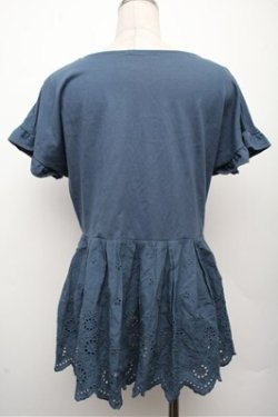 画像2: axes femme / レース切替トップス  ブルー S-26-03-12-018-AX-TO-AS-ZS