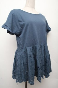 画像3: axes femme / レース切替トップス  ブルー S-26-03-12-018-AX-TO-AS-ZS