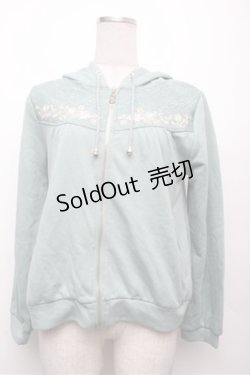 画像1: axes femme / 刺繍入りパーカー  グリーン S-26-03-12-019-AX-TO-AS-ZS