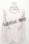 Rojita / ハートバックルラッフルフリルブラウス  ピンク S-26-03-12-020-LO-BL-AS-ZS