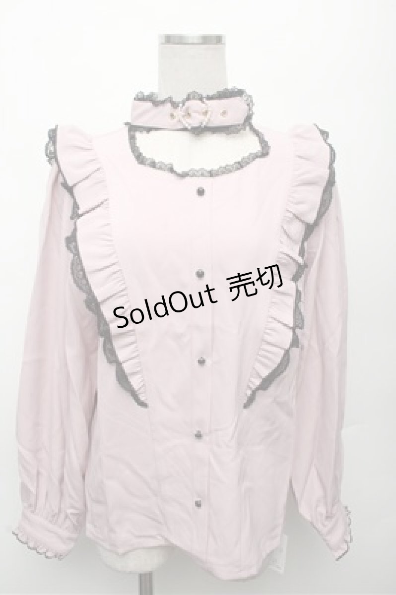 画像1: Rojita / ハートバックルラッフルフリルブラウス  ピンク S-26-03-12-020-LO-BL-AS-ZS (1)