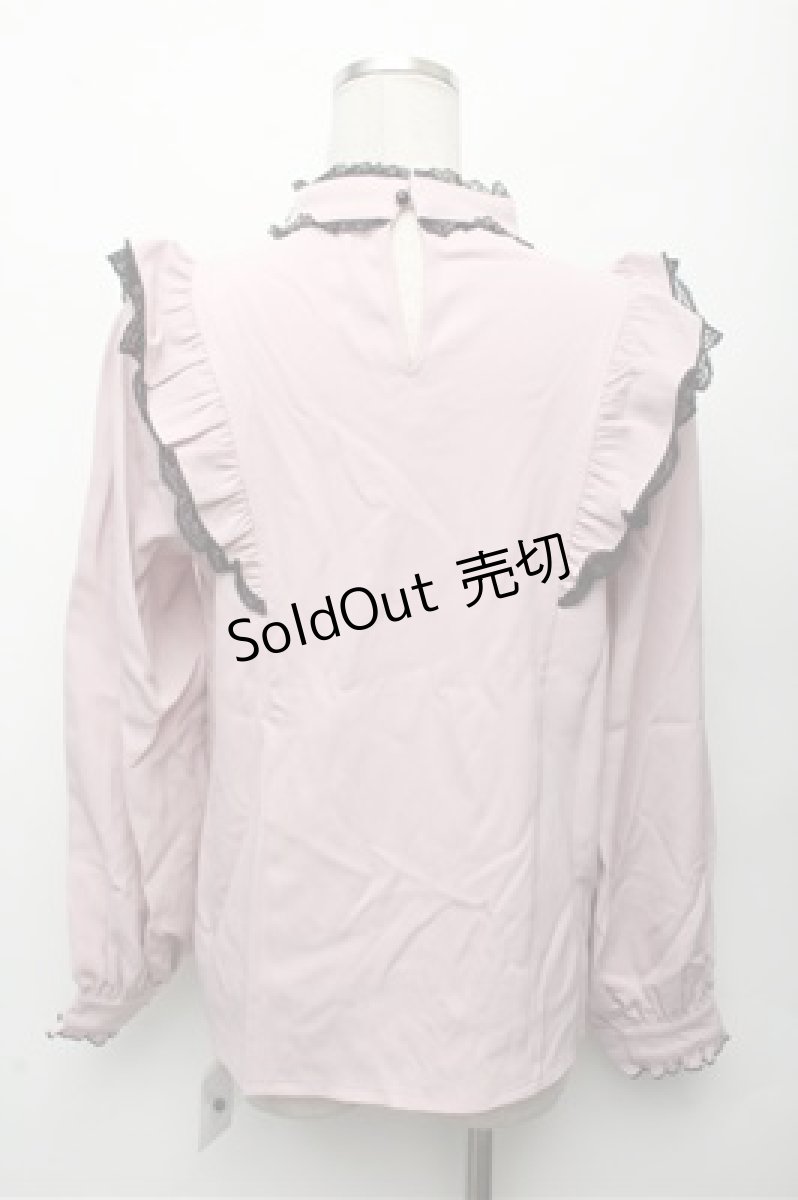 画像2: Rojita / ハートバックルラッフルフリルブラウス  ピンク S-26-03-12-020-LO-BL-AS-ZS (2)