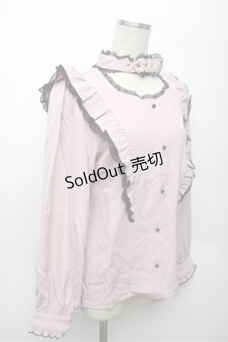 画像3: Rojita / ハートバックルラッフルフリルブラウス  ピンク S-26-03-12-020-LO-BL-AS-ZS (3)