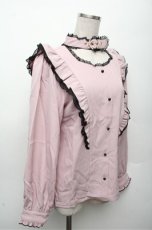 画像3: Rojita / ハートバックルラッフルフリルブラウス  ピンク S-26-03-12-020-LO-BL-AS-ZS (3)