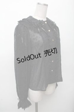 画像3: Angelic Pretty / Fluffyブラウス  黒 S-26-03-12-021-AP-BL-HR-ZS