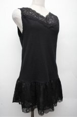 画像3: axes femme / スカラップレースロングタンク  黒 S-26-03-12-022-AX-TO-AS-ZS (3)