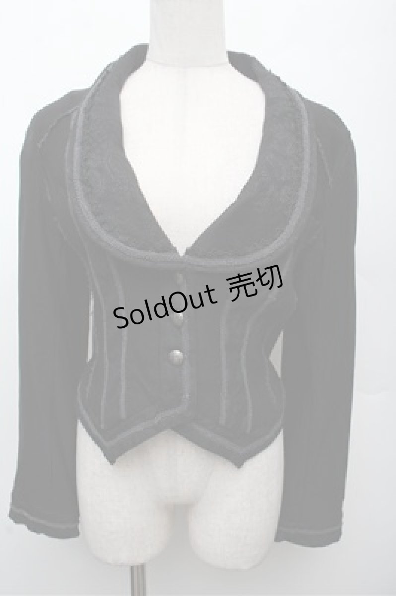 画像1: Ozz oneste / レース切替ジャケット  黒 S-26-03-12-026-OO-JA-AS-ZS (1)