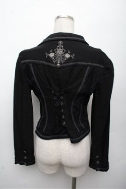 画像2: Ozz oneste / レース切替ジャケット  黒 S-26-03-12-026-OO-JA-AS-ZS