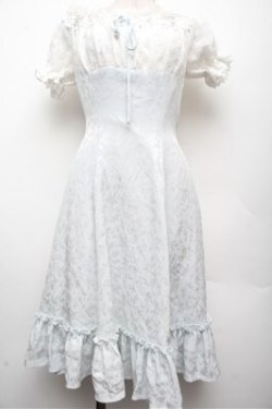 画像1: Millefleurs / ジャガードオフショルワンピース  白ｘサックス S-26-03-12-027-EL-OP-AS-ZS