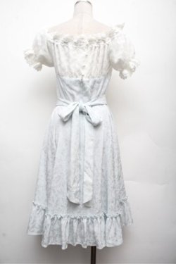 画像2: Millefleurs / ジャガードオフショルワンピース  白ｘサックス S-26-03-12-027-EL-OP-AS-ZS