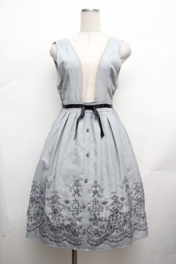 画像1: axes femme POETIQUE / 裾刺繍ジャンドレ  サックス S-26-03-14-032-AX-OP-HR-ZS