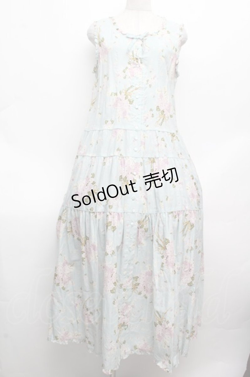 画像1: PINK HOUSE / あじさい柄ワンピース  ミント S-26-03-14-033-LO-OP-AS-ZS (1)