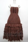 Victorian maiden / シャーリングシフォンロングアンダードレス  ブラウン S-26-03-14-034-CL-OP-AS-ZS