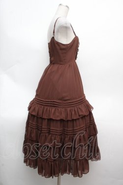 画像2: Victorian maiden / シャーリングシフォンロングアンダードレス  ブラウン S-26-03-14-034-CL-OP-AS-ZS