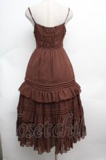 画像3: Victorian maiden / シャーリングシフォンロングアンダードレス  ブラウン S-26-03-14-034-CL-OP-AS-ZS (3)