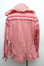 画像3: PINK HOUSE / ギンガムチェックオーバーブラウス  赤ｘ白 S-26-03-14-035-LO-BL-AS-ZS (3)