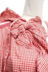 画像4: PINK HOUSE / ギンガムチェックオーバーブラウス  赤ｘ白 S-26-03-14-035-LO-BL-AS-ZS (4)