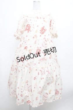 画像1: PINK HOUSE / アニバーサリーケーキミディ丈ワンピース  オフ S-26-03-14-039-LO-OP-AS-ZS