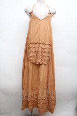 画像1: WONDERFUL WORLD / ピンタック使いエプロン  ブラウン S-26-03-14-043-LO-ZA-AS-ZS (1)