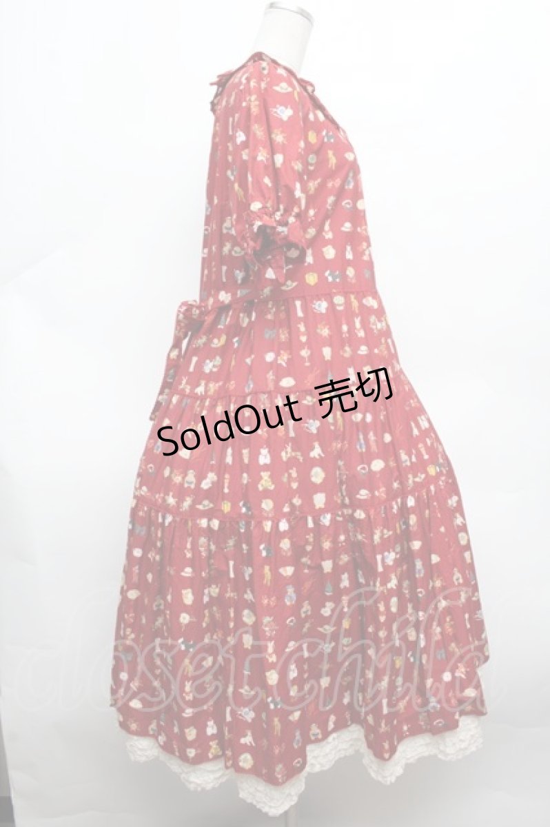 画像4: PINK HOUSE / Pink House Favoritesプリントワンピース  赤 S-26-03-14-045-LO-OP-AS-ZS (4)