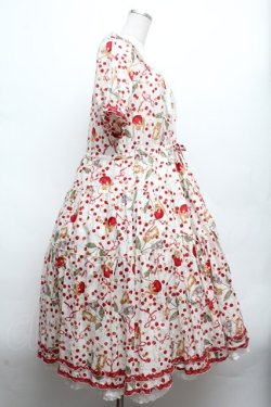 画像3: PINK HOUSE / キャットチェリードロップ柄ミディワンピース  オフ S-26-03-14-046-LO-OP-AS-ZS