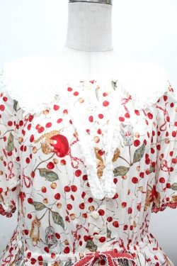 画像6: PINK HOUSE / キャットチェリードロップ柄ミディワンピース  オフ S-26-03-14-046-LO-OP-AS-ZS